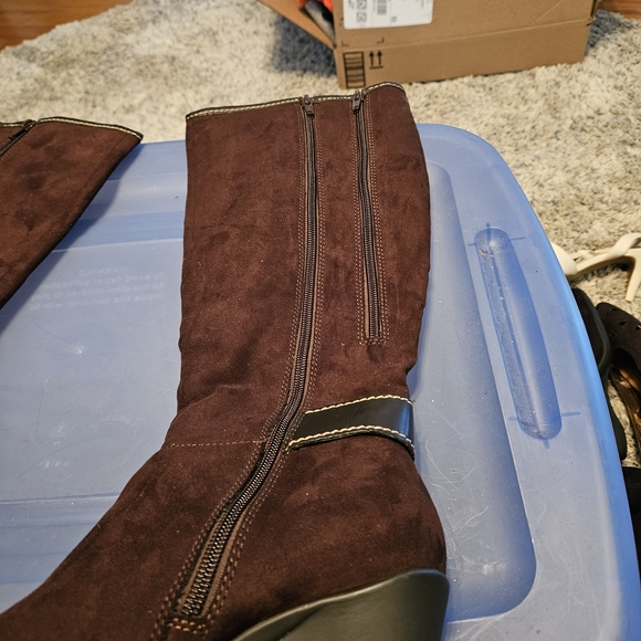 Aerosloes Dark Brown Fabric Upper - Picture 3 of 5